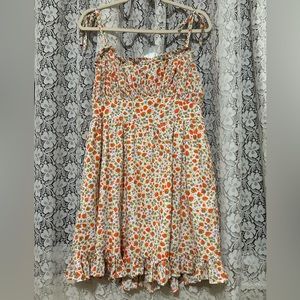 aerie strawberry print corset top sun dress 🍓